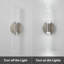 Ensemble d'appliques murales modernes à DEL avec finition en nickel brossé, aluminium et bulles de cristal, éclairage écoénergétique pour la salle de bain, la chambre à coucher, le salon et le couloir