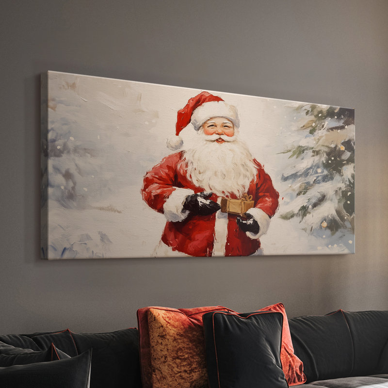 Christmas Series-IV- Toile tendue avec châssis - Prêt à accrocher, H 16 po x l 32 po