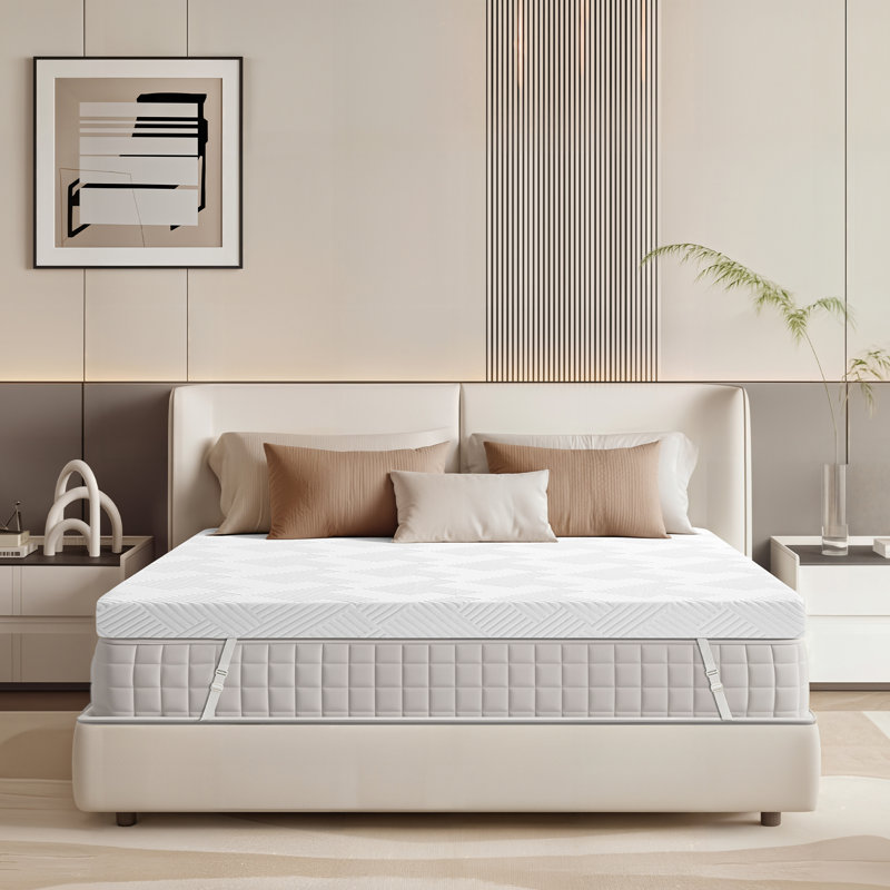 Medium Firm Mattress Topper, Memory Foam Bed Topper For Back Pain Relief, Mattress Topper With Removable Breathable Soft Cover