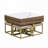 Modern Square Lift-Top Coffee Table Set with 4 Ottomans