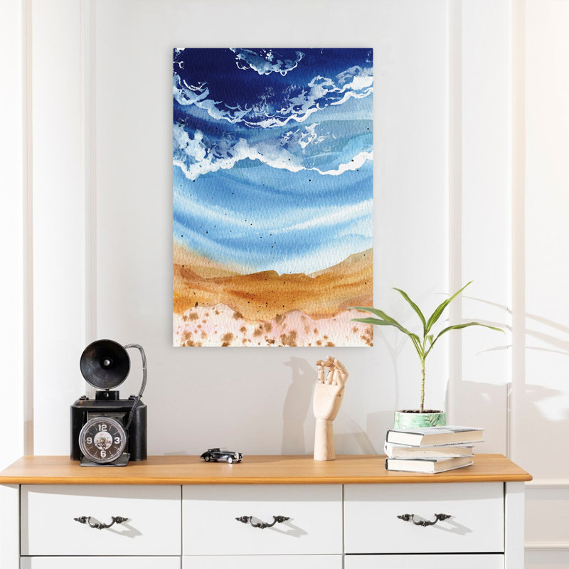 Beachy and Contemporary Serene Seaside, H 24 po x l 16 po