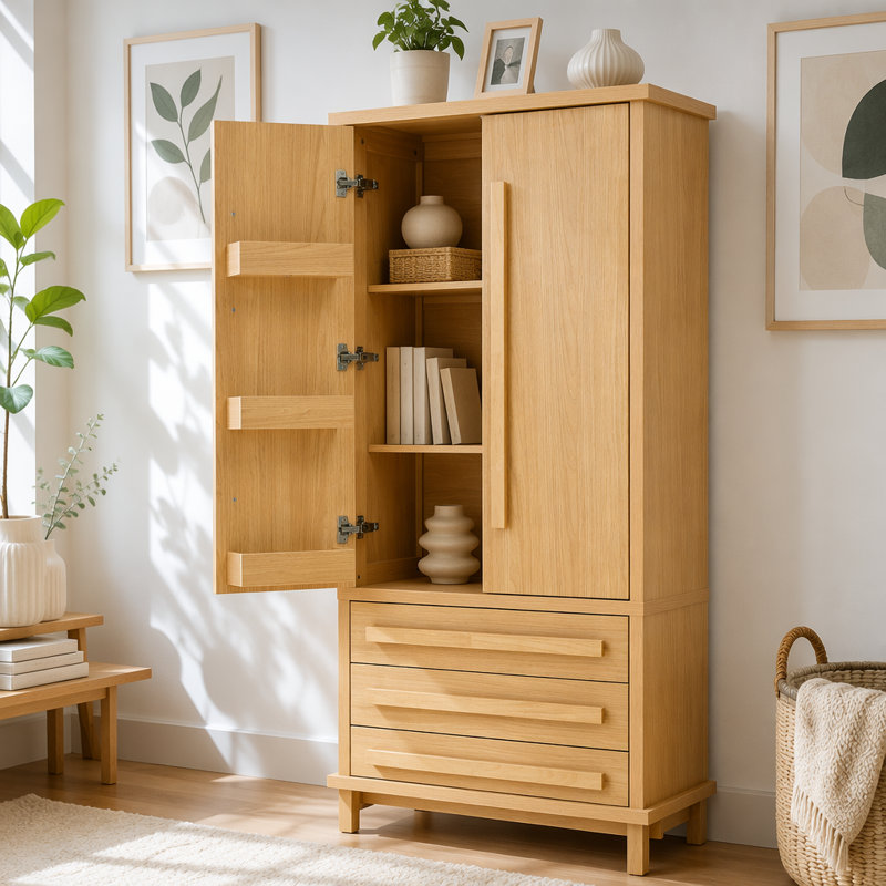 Garde-manger 70 po avec 2 tablettes, Naturel