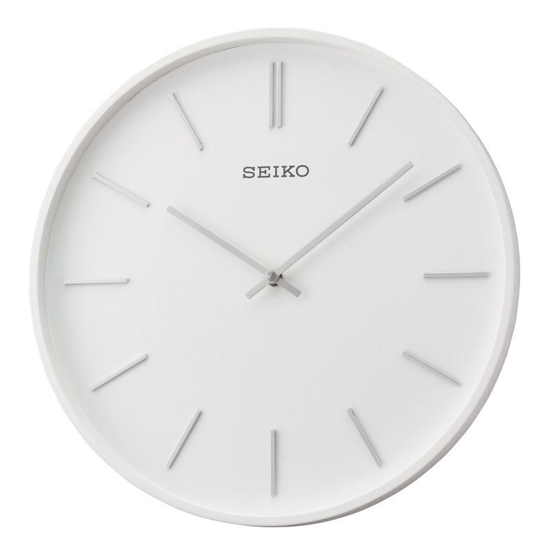 QXA765WLH Wall Clock, White, White