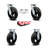 4 Piece Rubber on Steel Caster Set