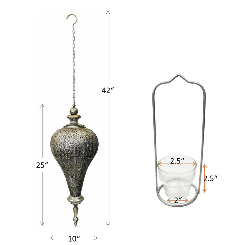 42'' H Metal Hanging Lantern