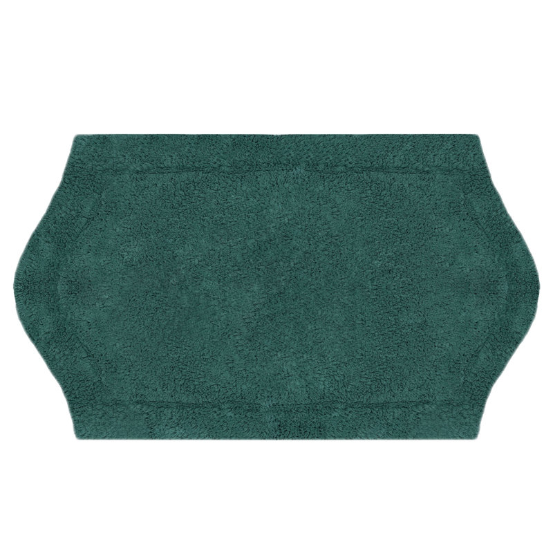 Tapis pour salle de bain Morissette, L 24 po x L 40 po, Vert bouteille