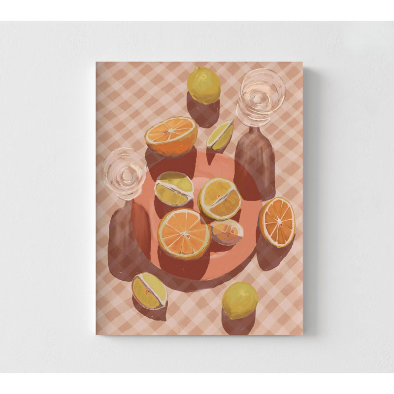 Reproduction de peinture orange, décoration de tranche de fruit encadrée, art mural agrume, décoration de cuisine moderne, décoration murale nourriture, demi-orange, art mural encadré
