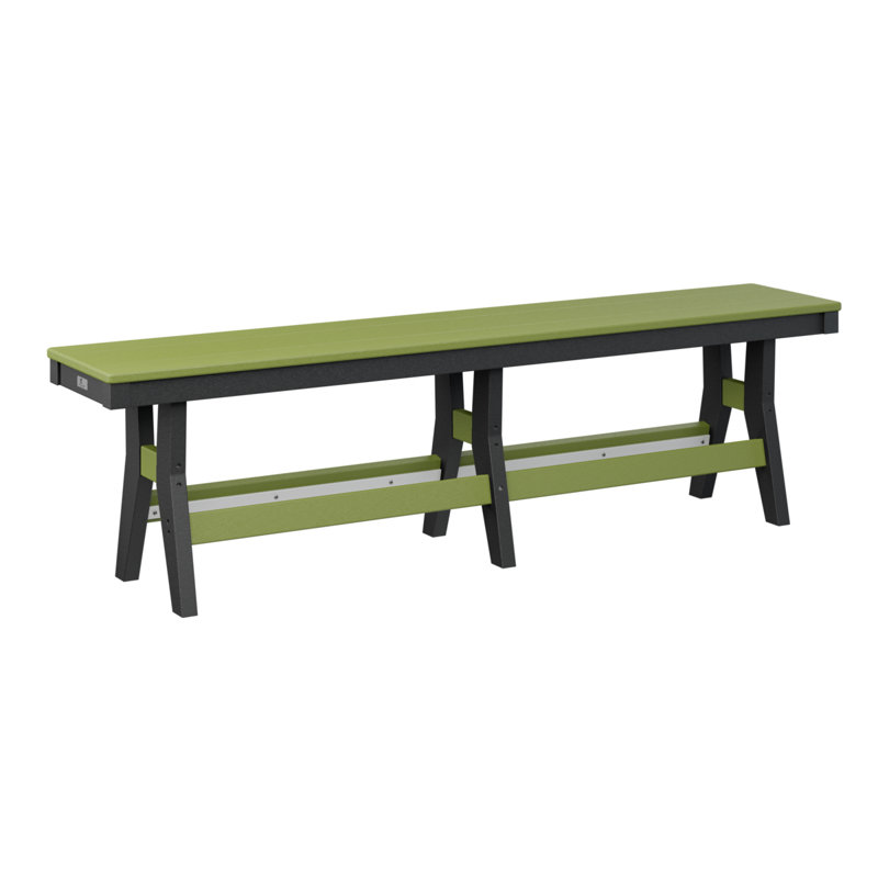 Banc de comptoir de 66 po Berlin Gardens Harbor, Kiwi Green/Black, 22.5" H x 66" W x 12.5" D
