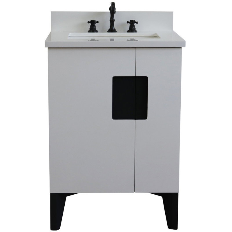 Ensemble de meuble-lavabo simple 25 po Palominas, Blanc