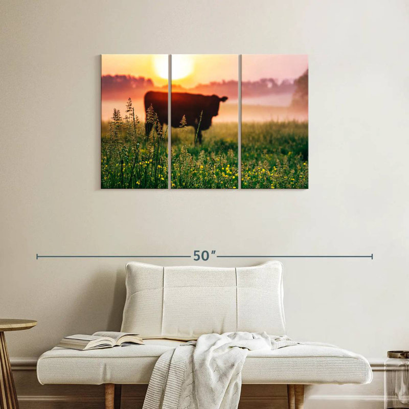 Alvord Cow Sunrise, 24" H x 38" W