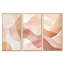 Blush Minimal Layers - Décoration murale abstraite encadrée minimaliste 3 pièces-129072695-129072693