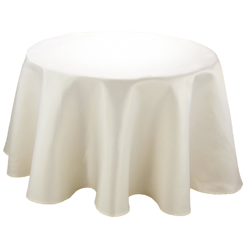 Hannaha Round Tablecloth, Ivory, 90" L x 90" W