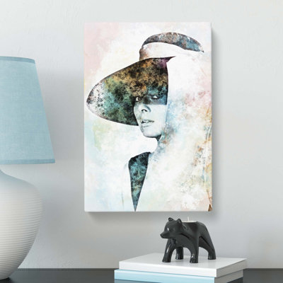 Audrey Hepburn Portrait - Wrapped Canvas