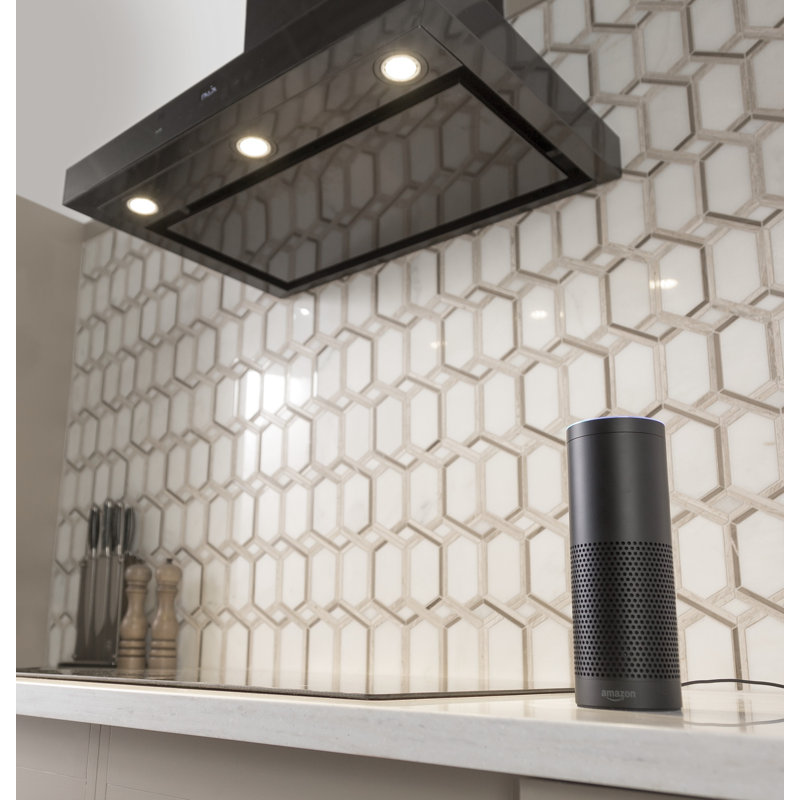 36" GE Profile Smart Appliances 610 CFM Convertible Wall Mount Range Hood with Night Light Wi-Fi Remote Control Included, 36"