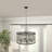 Kimes Metal Crystal Embellished 6 Light Black Chandelier with Link Chain