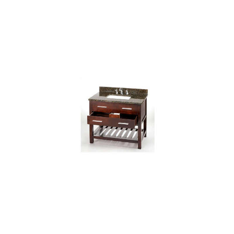 Priva 36" Single Bathroom Vanity Base Only, Dark Cherry