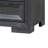 Kizie Nightstand, 3 Drawers, USB A-C, Weathered Black Wood, 28 Inch
