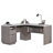 L-Shaped Desk, Brown Finish