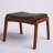 Lavenia Faux Leather Stool Ottoman with Solid Wood Frame