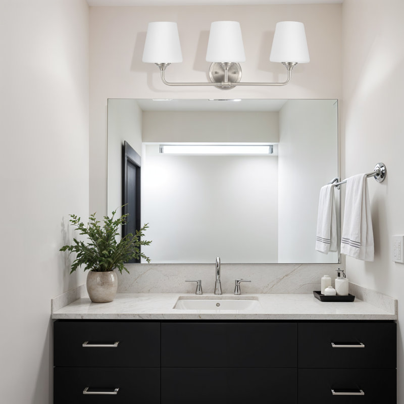 Roberts 3-Light Vanity Light - Brushed Nickel, Silver