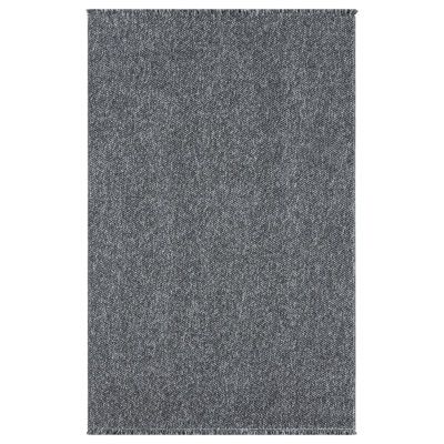 Textured Fringed Area Rug