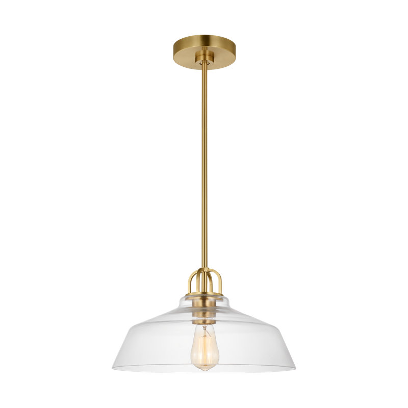 Luminaire suspendu Payton, H 8,38 po x l 15 po x P 15 po, Laiton satiné