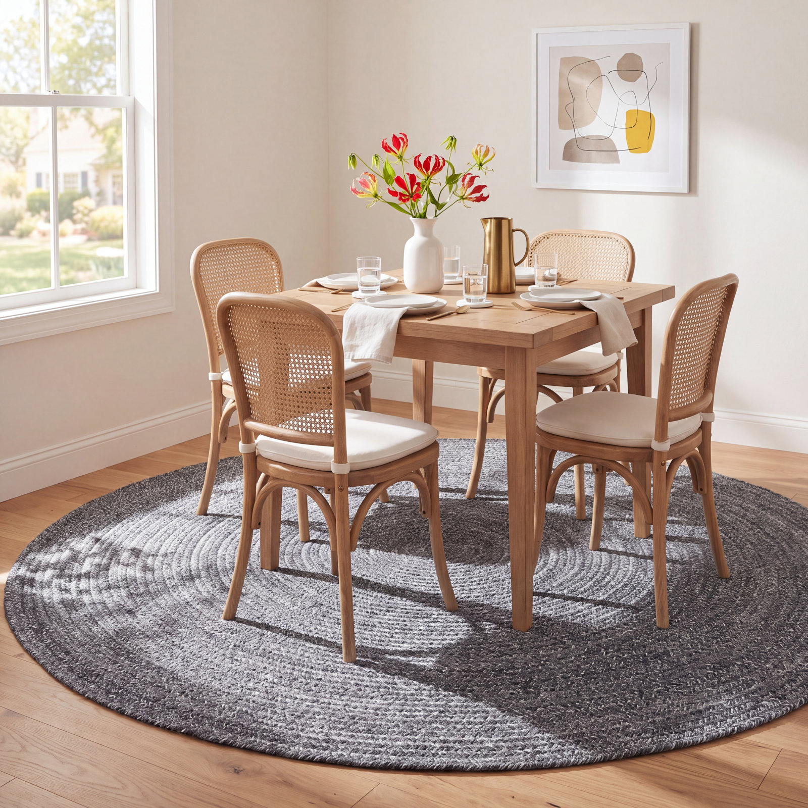 Harter Hand-Woven Oriental Rug, Round 8'