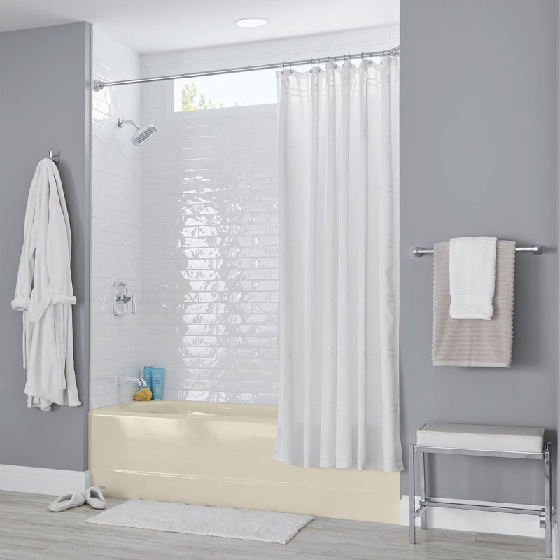Princeton 60'' x 34'' Soaking Americast Bathtub, Bone, Left