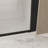 32"x 72" Pivot Shower Door, Matte Black Aluminum Frame, Half Frame ,1/4"(6mm) Tempered Glass Explosion Proof Film-126705012