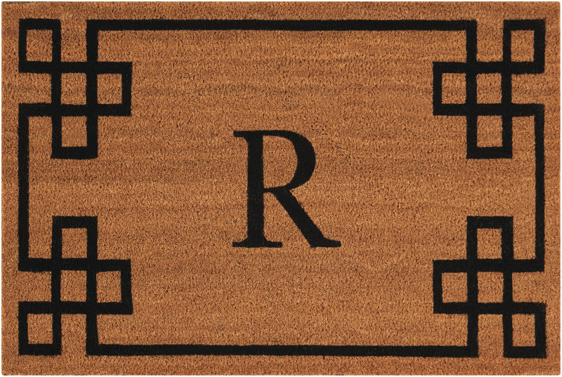 Ciacchi Monogrammed 36 in. x 24 in. Non-Slip Outdoor Door Mat Charlton Home® 