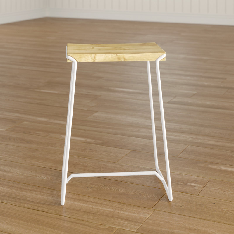 Parrish Wood & Metal 21.5" Counter Stool, White