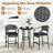 3-piece Patio Rattan Bar Set Wicker Bar Height Armchairs & Round Table 