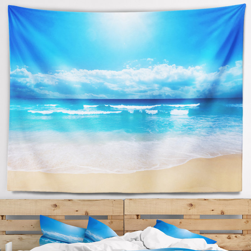 Photographie paradise beach tapisserie Seascape, H 32 po x l 39 po
