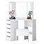 Edelen Dressing Table with Mirror and Seat and Storage Included
