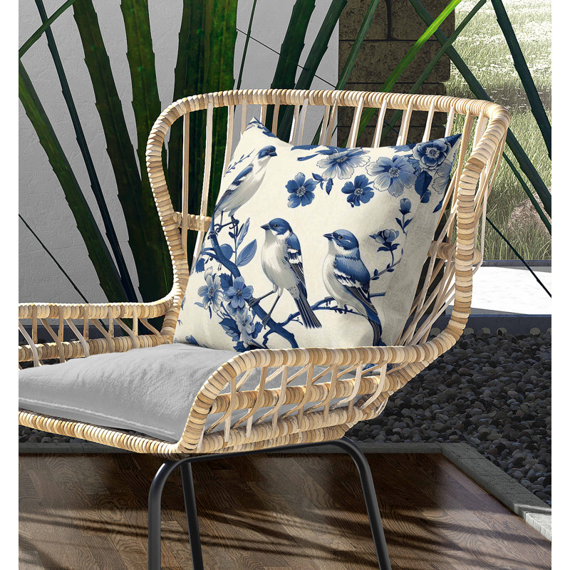 Coussin intérieur / extérieur Skyline Chorus, Beige, Square 16"