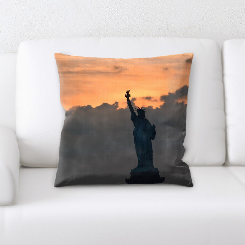 Schooley Statue Throw Pillow