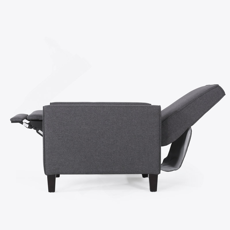 Smoke Fabric Push Back Chair For Elegant Home Décor, Smoke Fabric