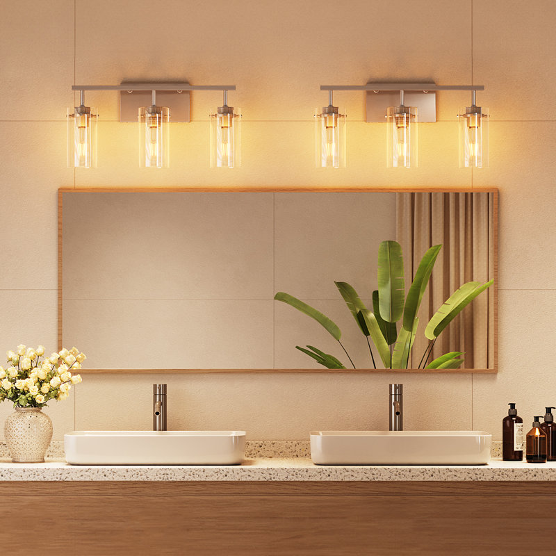 3-Light Dimmable Bathroom Vanity Light ，Easy Assembly