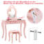 Demott Kids Vanity Table with Mirror
