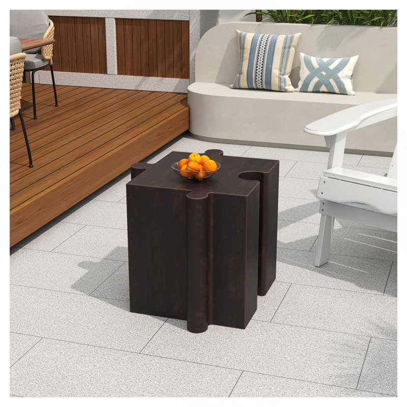 Table d'appoint casse-tête, table modulaire à bords convexes MGO, Cuivre