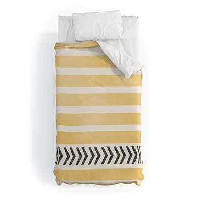 Allyson Johnson Polyester Striped Duvet Cover Set