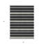 Tapis extérieur lavable rayé noir 5 pi x 8 pi ivoire et gris