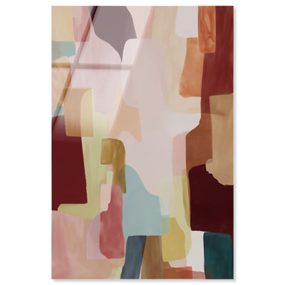 «Desert Clay Hues», reproduction d'art acrylique sur toile rose par Art Remedy, prête à être suspendue, 16 x 24