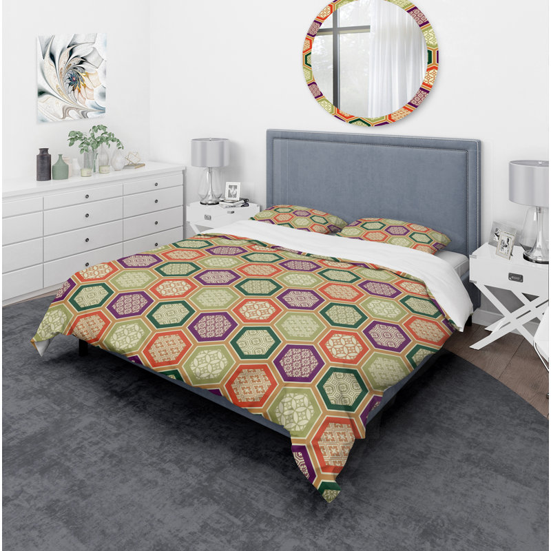 Ensemble de housse de couette moderne et contemporaine, Housse simple + 1 taie décorative