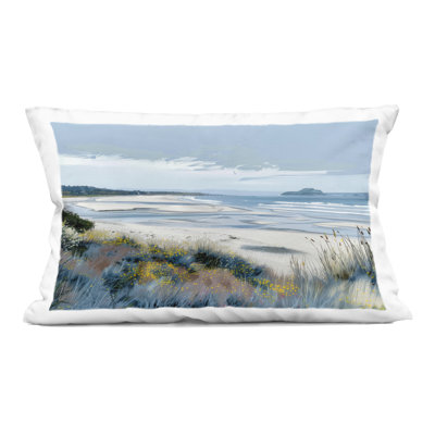 Reflections Of Blue Shore Decorative Printed Throw Pillow design by Irena Orlov
