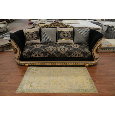 Floral Wool Ziegler Vegetable Dye Rug 3x5