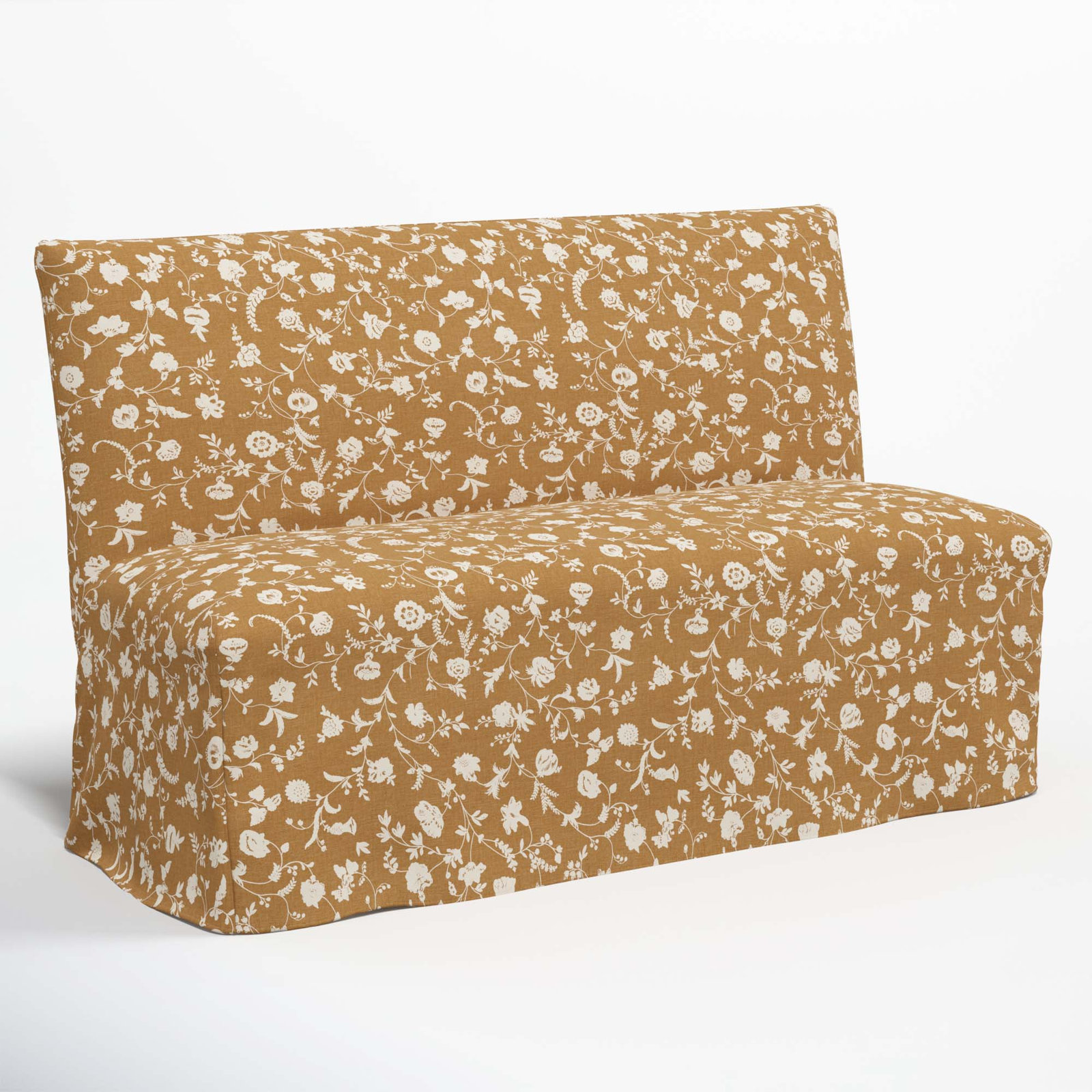 Silvia 57" Dining Bench, Robina Floral Ochre