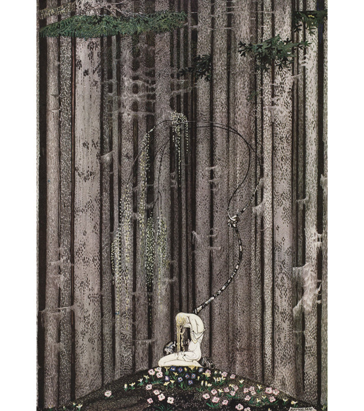 In the Midst of the Gloomy Thick Wood, 24'' H x 17'' W