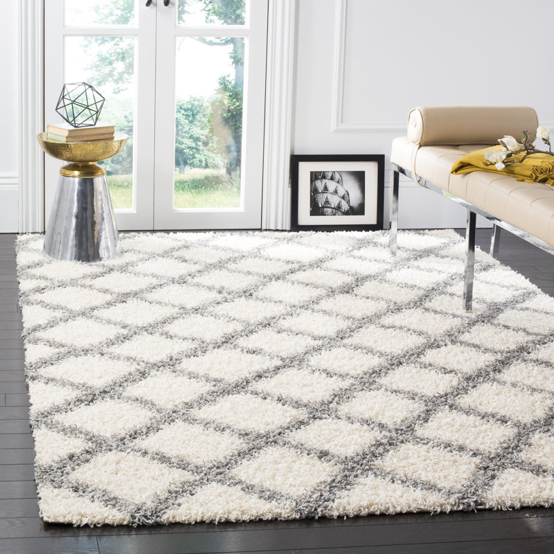 Chihiro Geometric Hand Woven Area Rug, Rectangle 122 x 183 cm