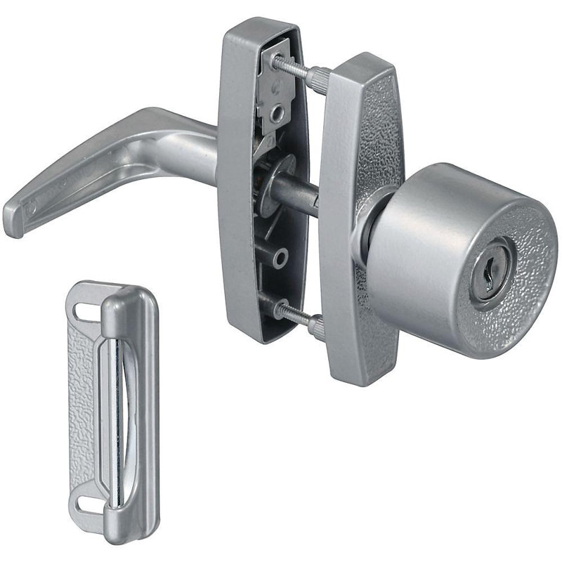 Bouton de porte universel à clé, Argent